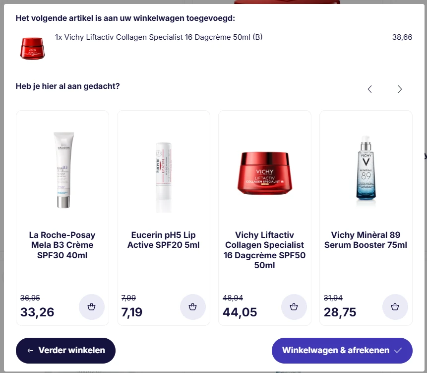 Cross-sell voorbeeld